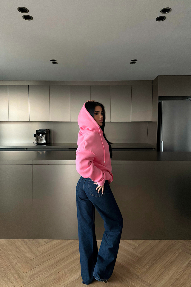 Pembe Medias  Kapüşonlu Hırka ATE-4862