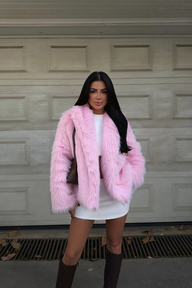 Pembe Rufina Kürk ATE-3863