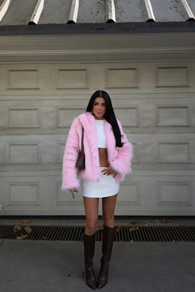 Pembe Rufina Kürk ATE-3863