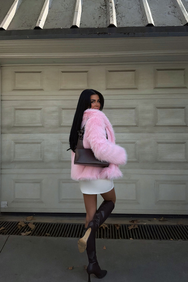 Pembe Rufina Kürk ATE-3863