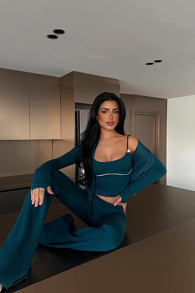Petrol Yeşili 6'lı Yoga Set