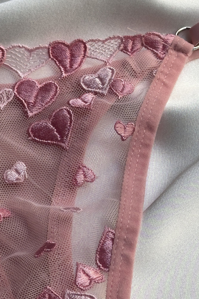 Pink Heart Detailed Underwear ATE-1677