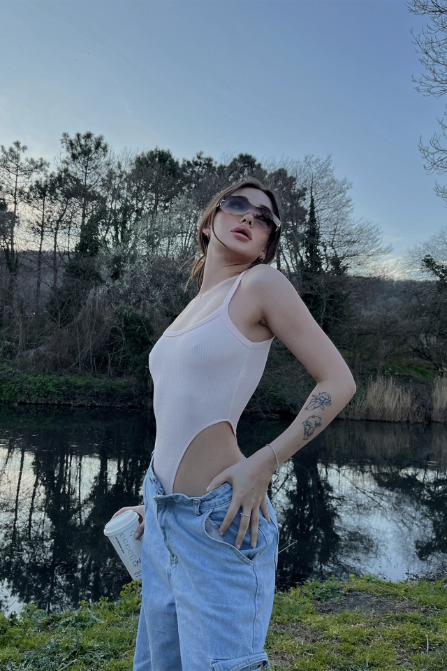 Pudra Askılı Bodysuit ATE4638