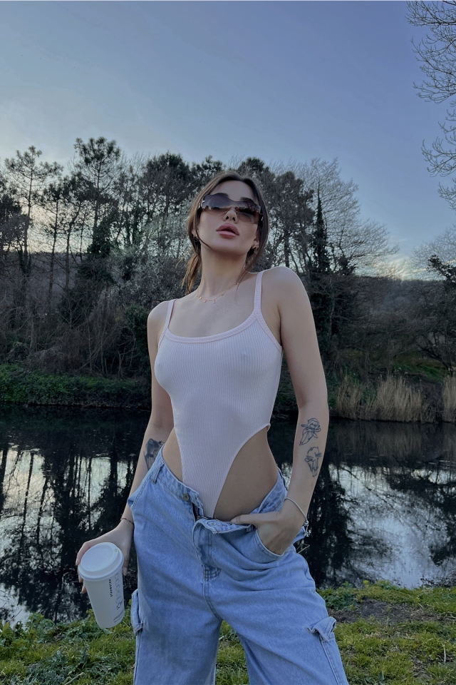 Pudra Askılı Bodysuit ATE4638