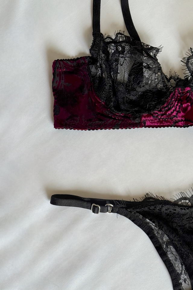 Purple Lace Detail Underwear ATE-2892