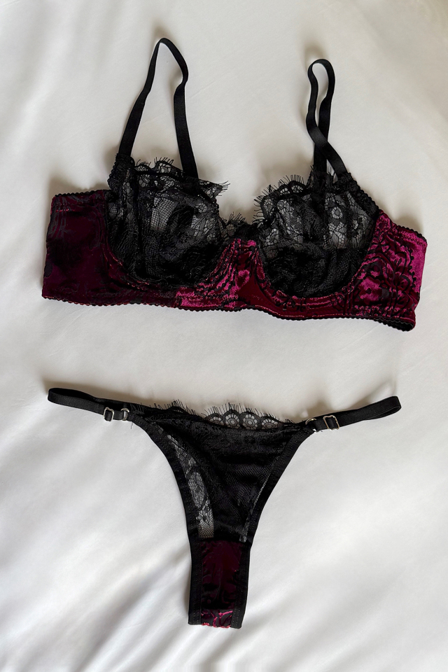 Purple Lace Detail Underwear ATE-2892
