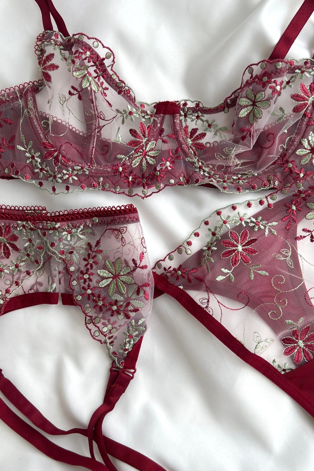 Red Flower Balenli Set ATE4466 - EYYO