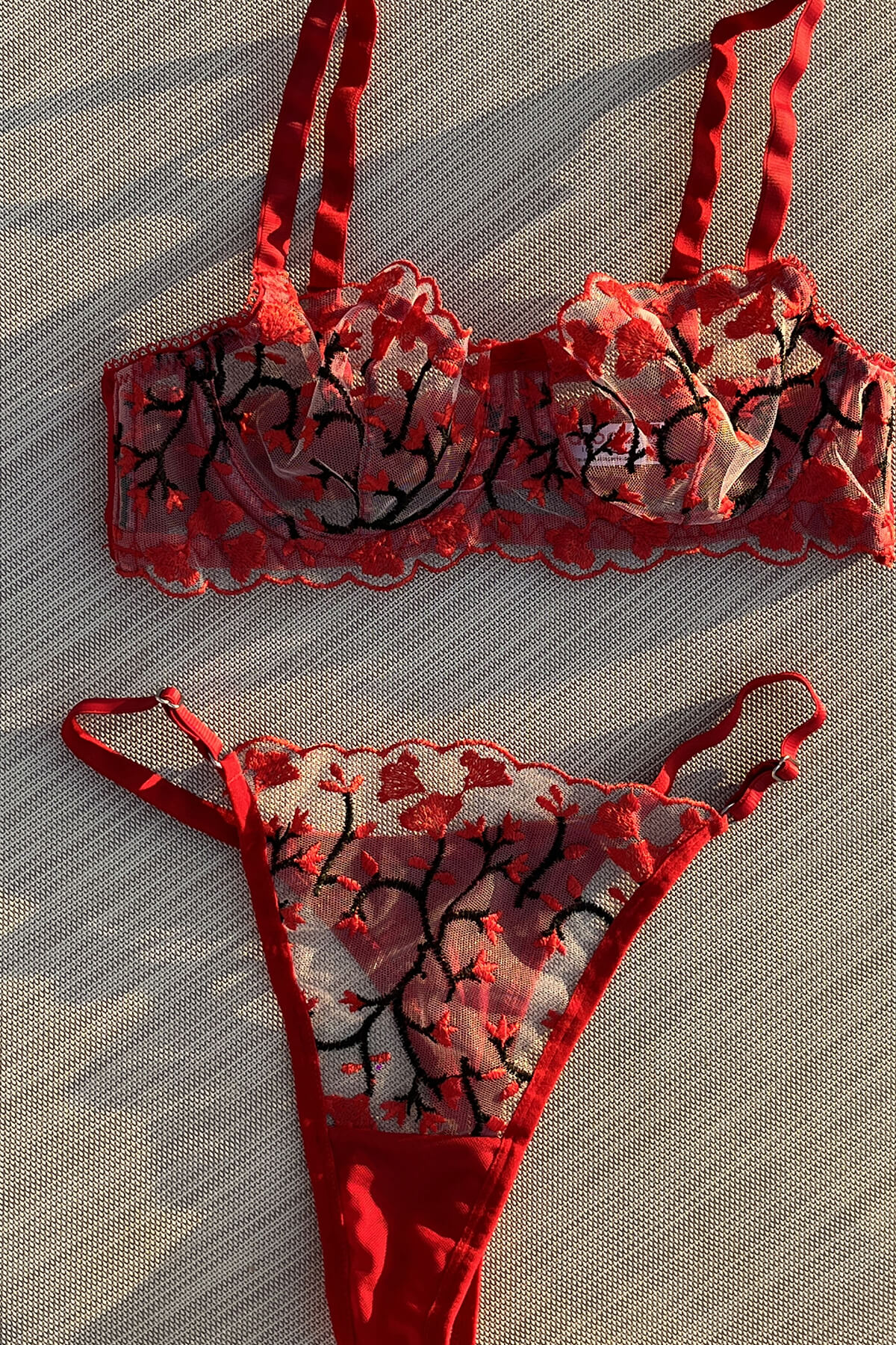 Red Flower Pattern Underwear ATEL2226 Eyyo