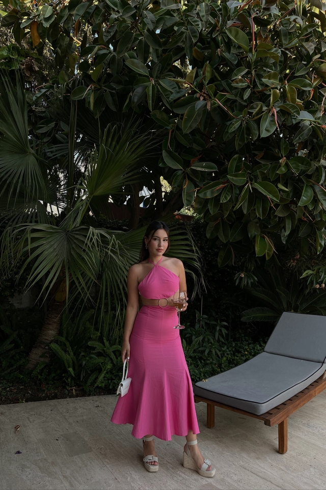 Ring Detail Maxi Dress ATE1536