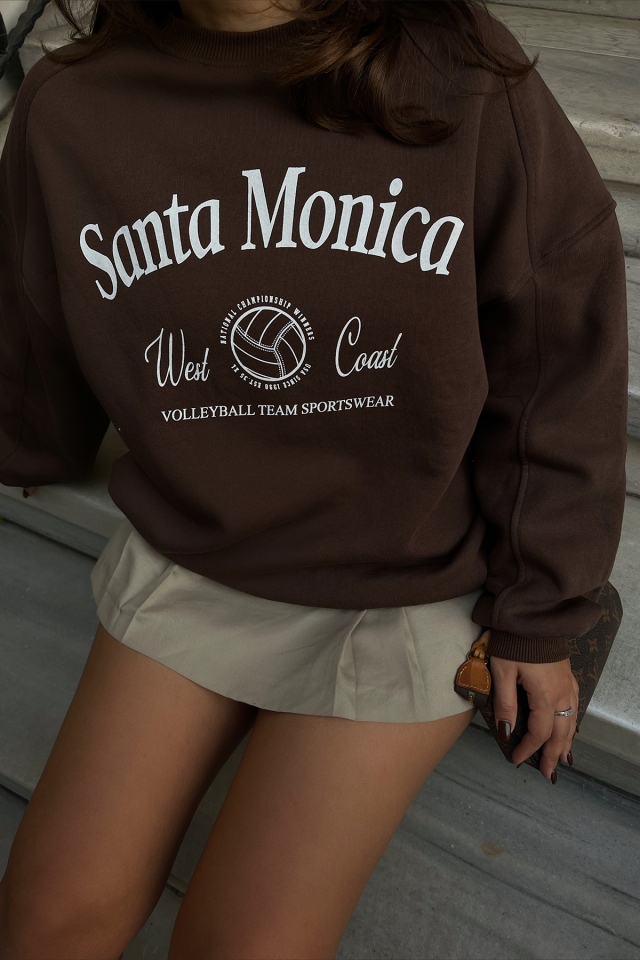 Santa Monica Baskılı Sweat ATE2371
