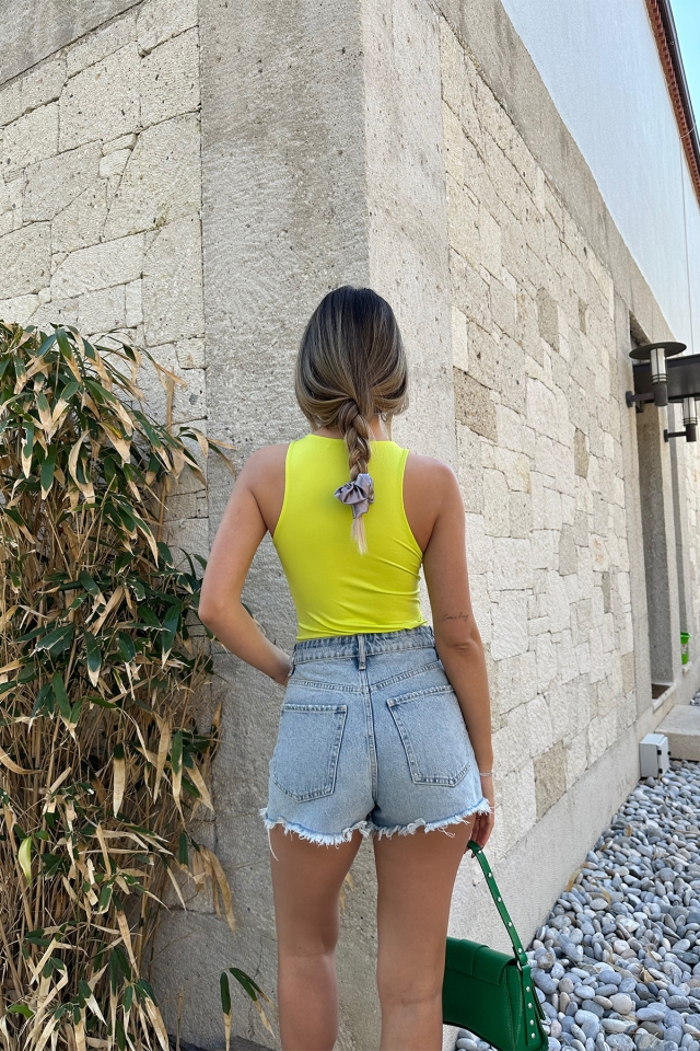 Sarı Basic Bodysuit ATE4973