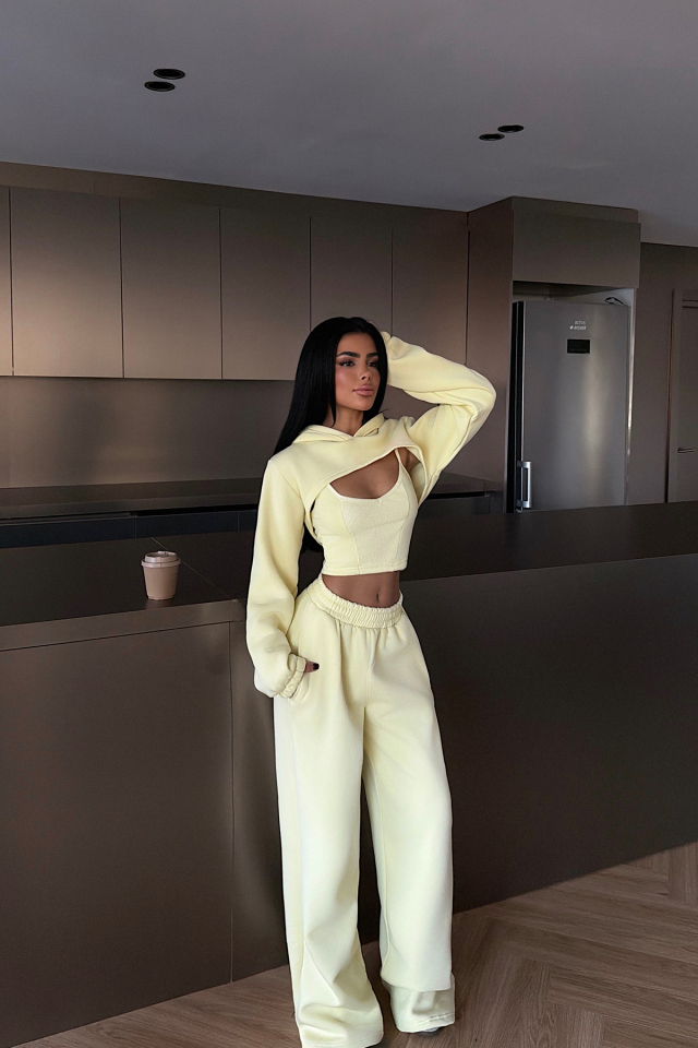 Sarı Corsica Eşofman Takımı ATE-3884 - EYYO