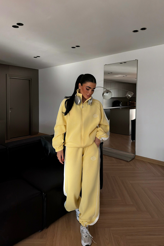 Sarı Gionna eşofman takımı ATE-4354