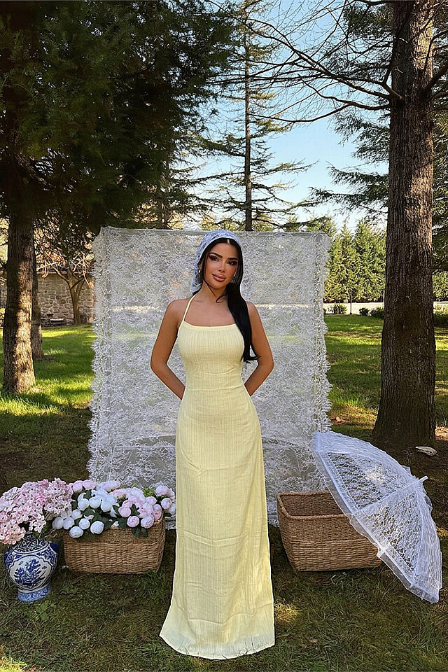 Sarı Hebbi Elbise