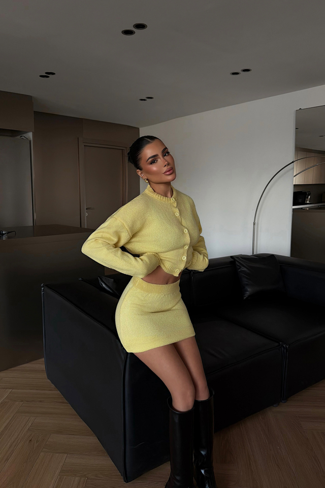 Sarı Kourty triko takım ATE-4629 - EYYO