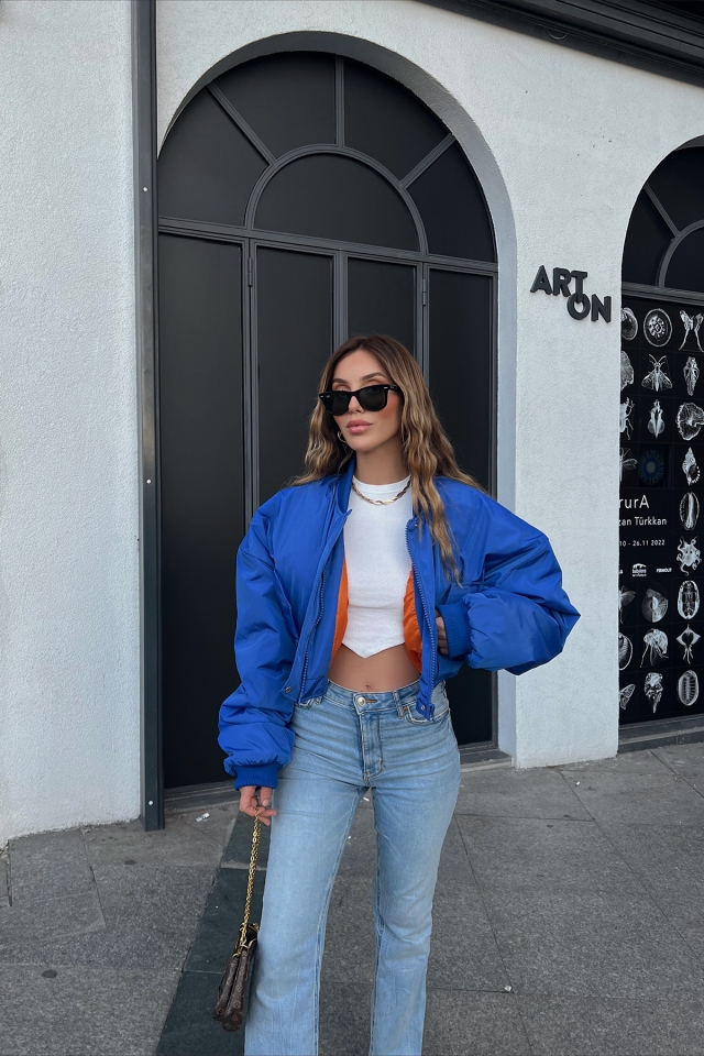 Sax Zippered Jacket ATE2246