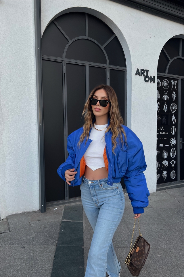Sax Zippered Jacket ATE2246
