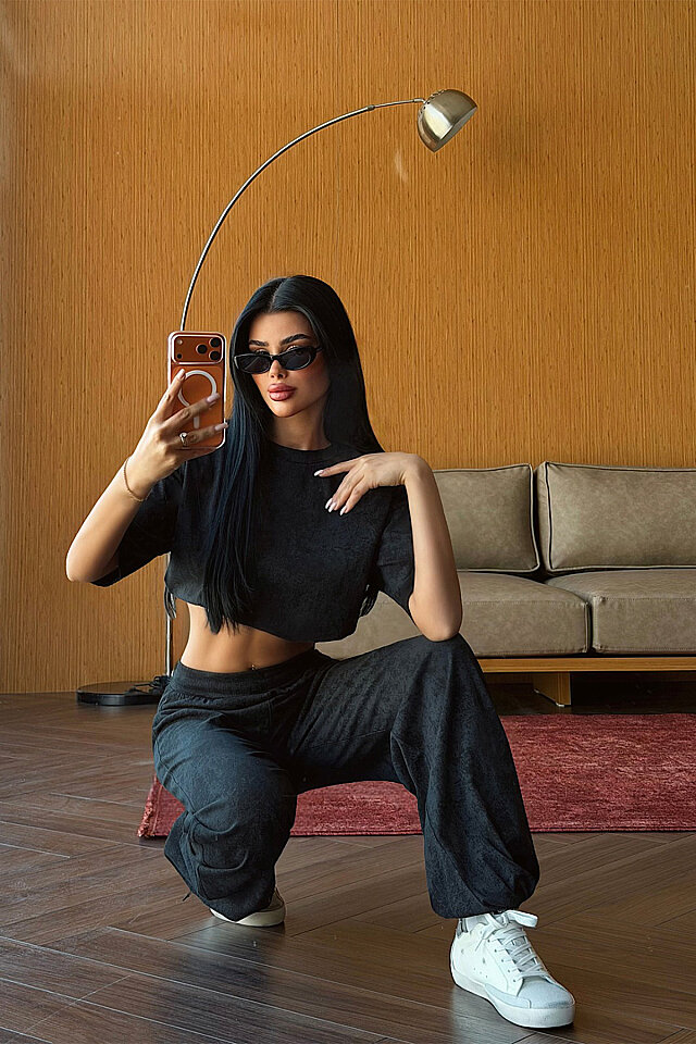 Siyah Azeji 5'li Yoga Set