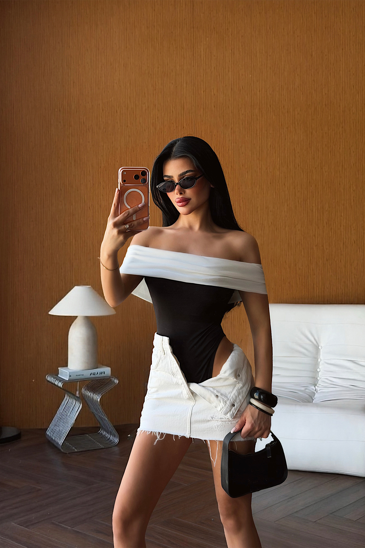 Siyah Rajut Bodysuit ATE-2365