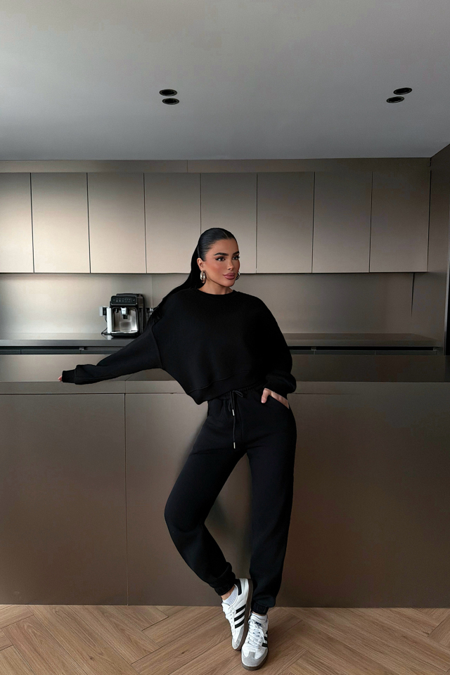 Siyah Beatrix Eşofman Takımı ATE-4725