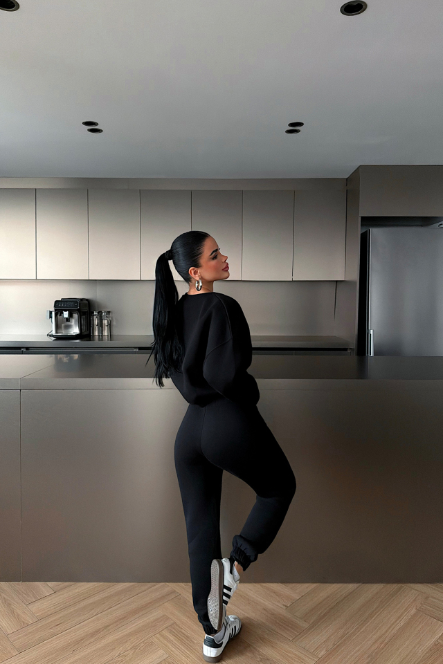 Siyah Beatrix Eşofman Takımı ATE-4725