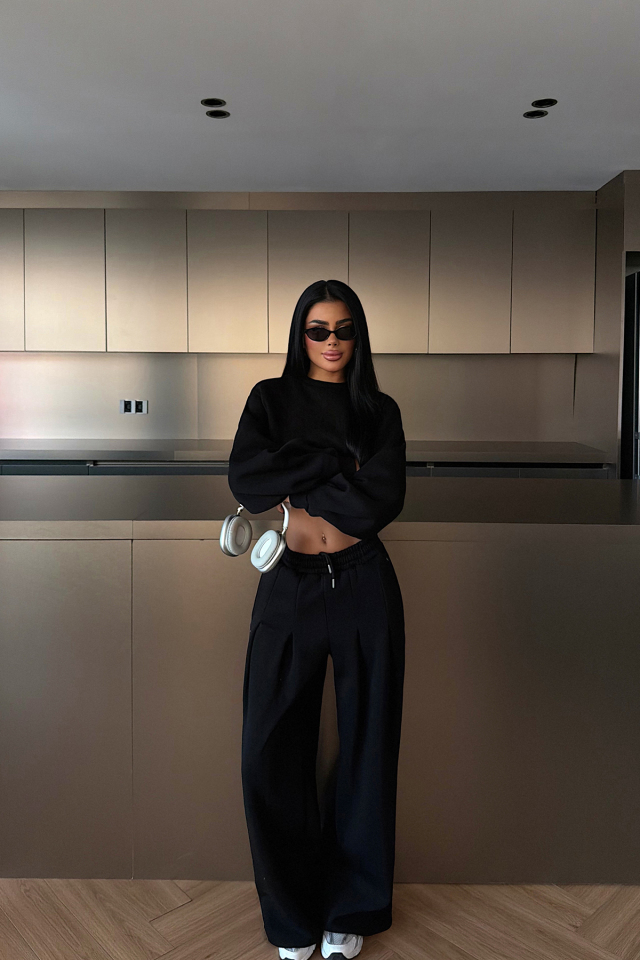 Siyah Knox Eşofman Takımı ATE-3822 - EYYO