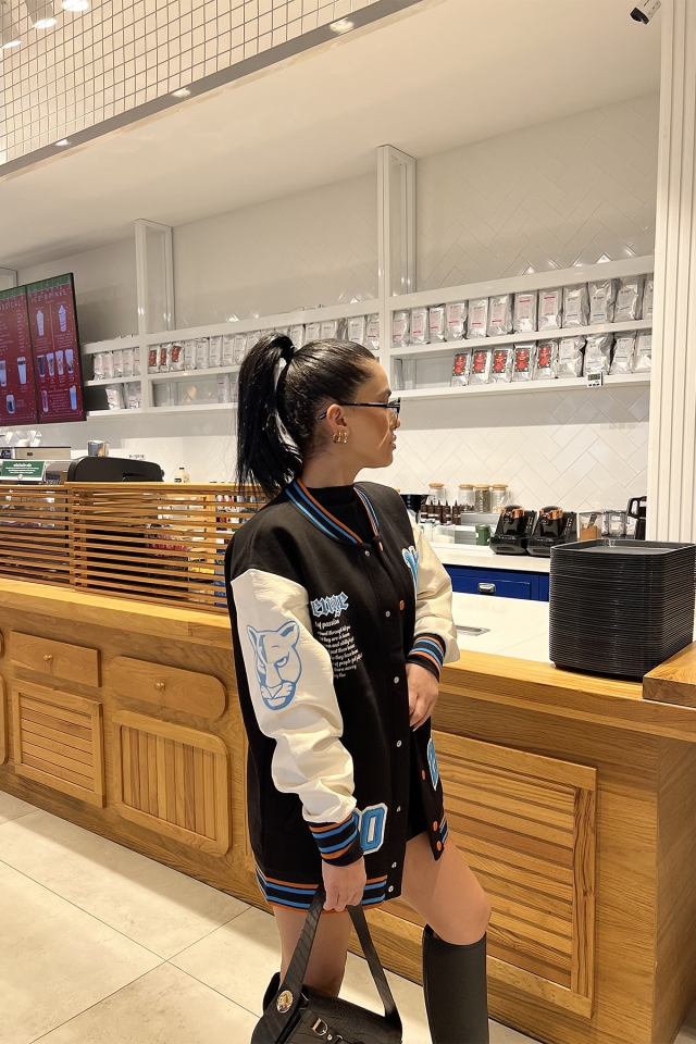 Siyah Baskılı Kolej Ceket ATE2962