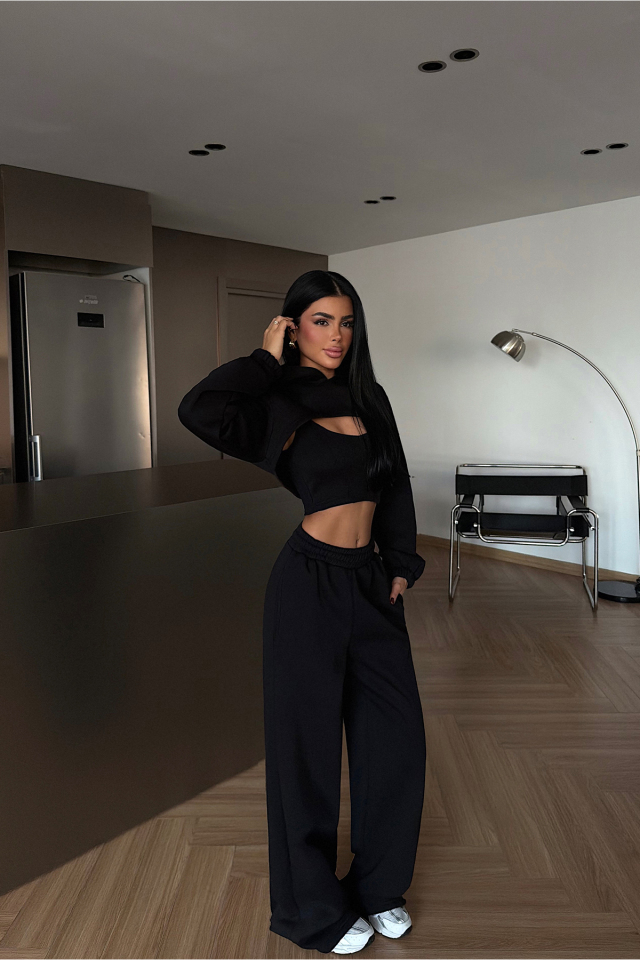 Siyah Corsica Eşofman Takımı ATE-3885 - EYYO