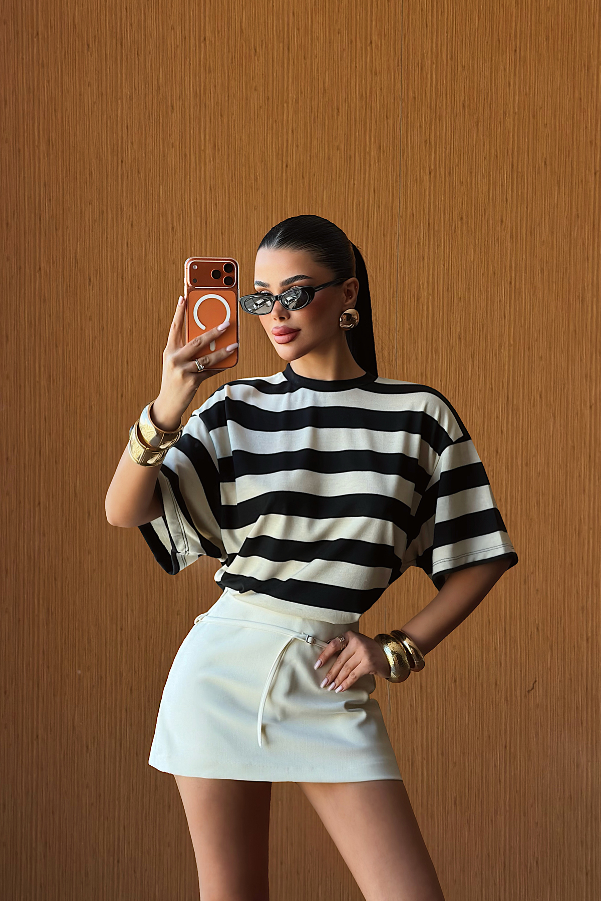 Siyah Gabulle Tshirt ATE-5520