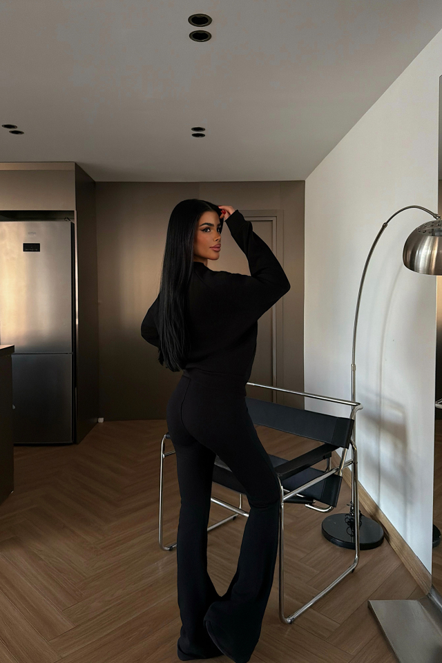 Siyah Perdita Eşofman Takımı ATE-4287