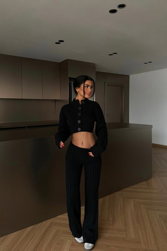 Siyah Isobel Triko Takım
