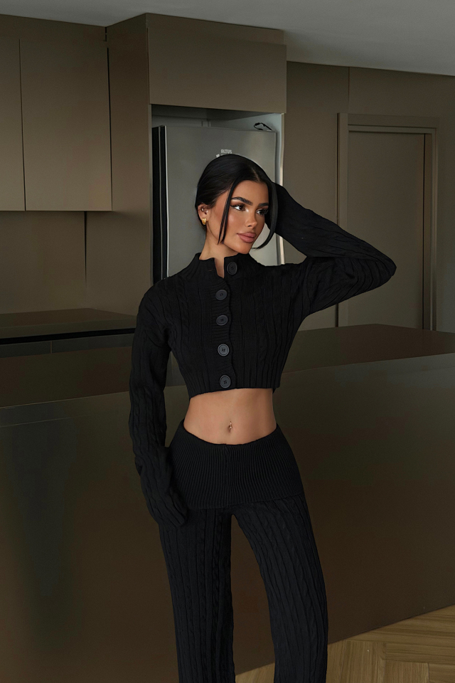 Siyah Isobel Triko Takım ATE-4501 - EYYO