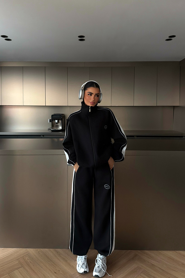 Siyah Gionna Eşofman Takımı ATE-4353 - EYYO