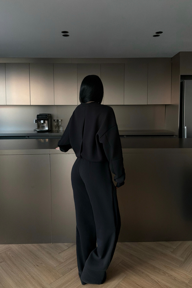 Siyah Valenty Eşofman Takımı
