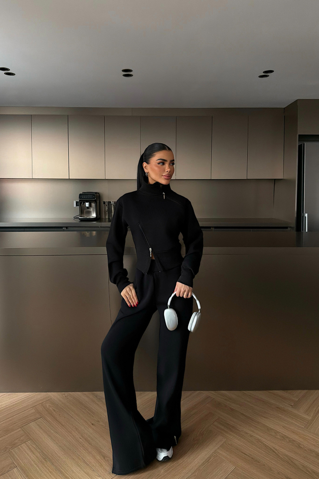 Siyah Belleza Eşofman Takımı ATE-4296 - EYYO