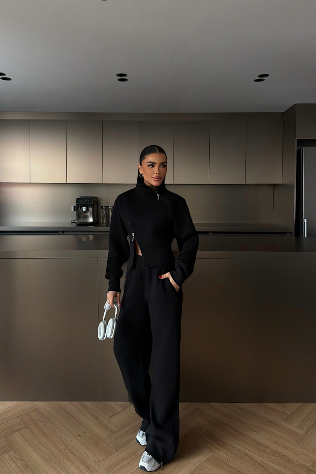 Siyah Belleza Eşofman Takımı ATE-4296