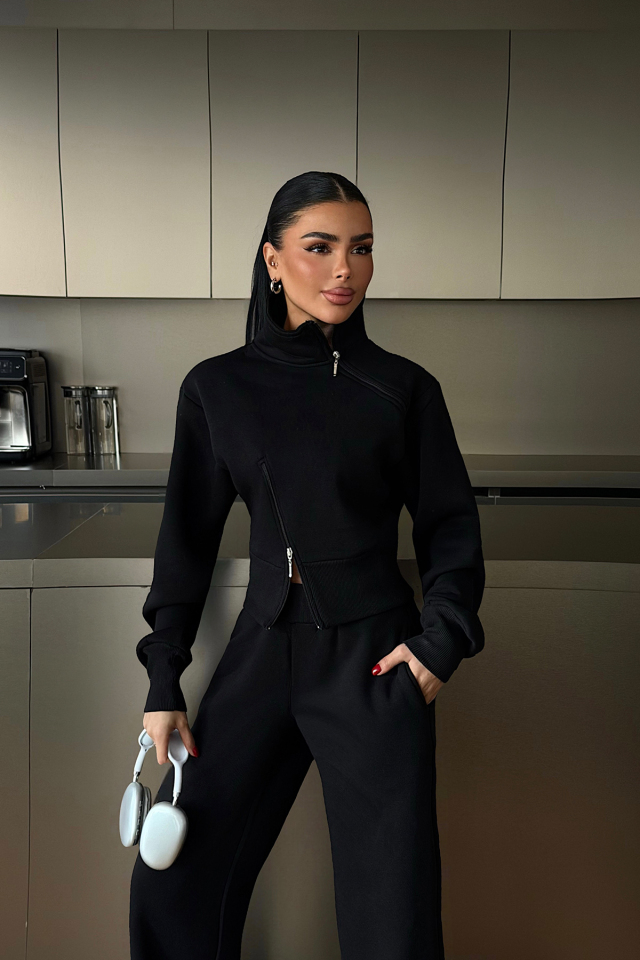 Siyah Belleza Eşofman Takımı ATE-4296