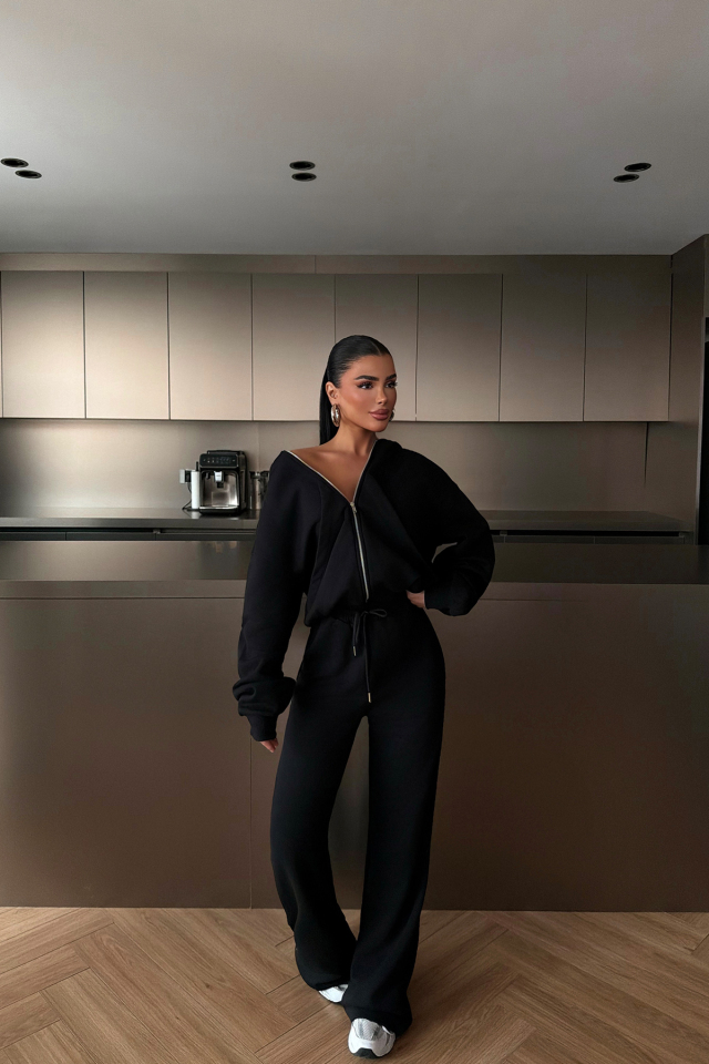 Siyah Sedona Eşofman Takımı ATE-4643 - EYYO