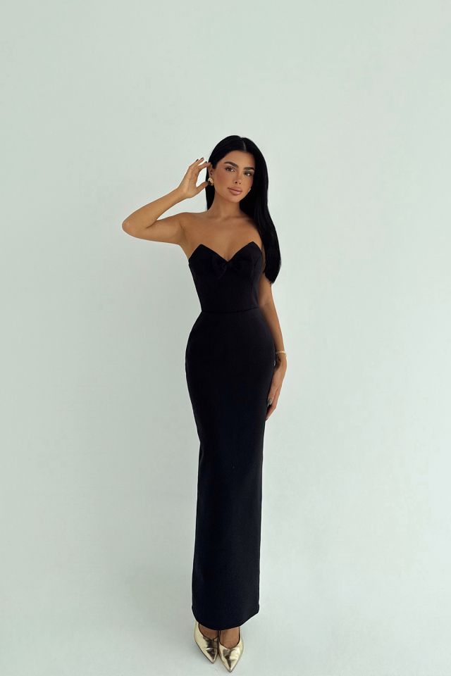 Siyah Cressida Elbise ATE-3237 - EYYO