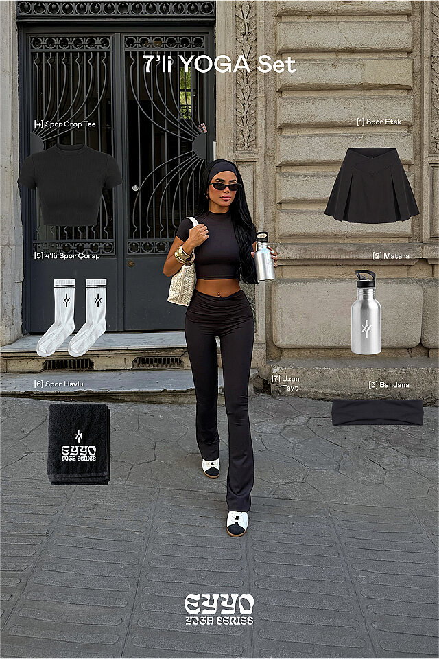 Siyah Flow 7 li Yoga Set 