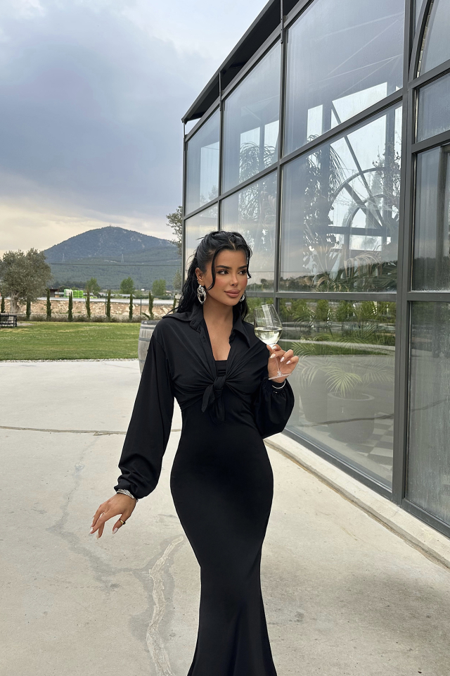 Alicia Elbise Üzeri Gömlek Takım ATE-1010