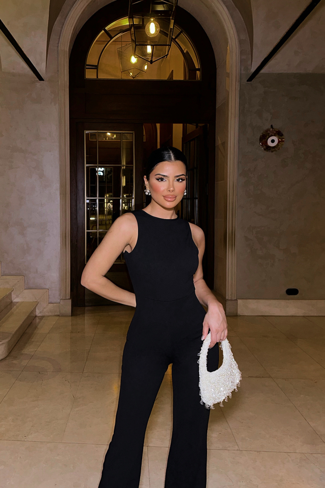 Siyah İnci Detay Tulum ATE7964 - BİROL ATÖLYE