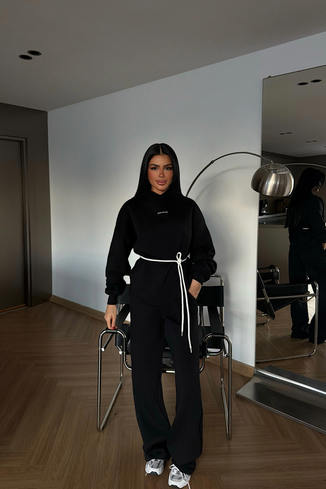 Siyah Cicely Eşofman Takımı ATE-4302 - EYYO