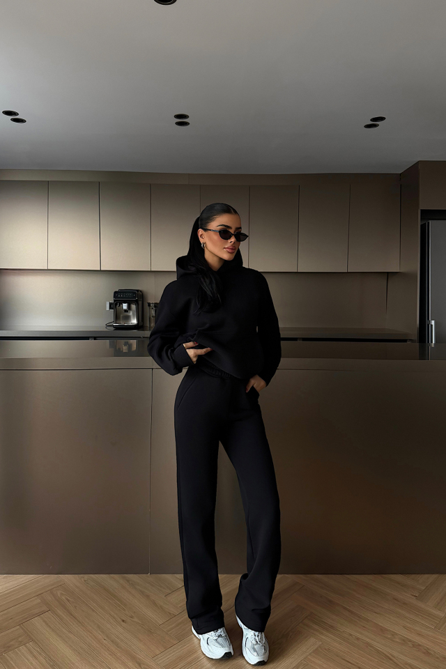 Siyah Vanilly Eşofman Takımı ATE-4392 - EYYO