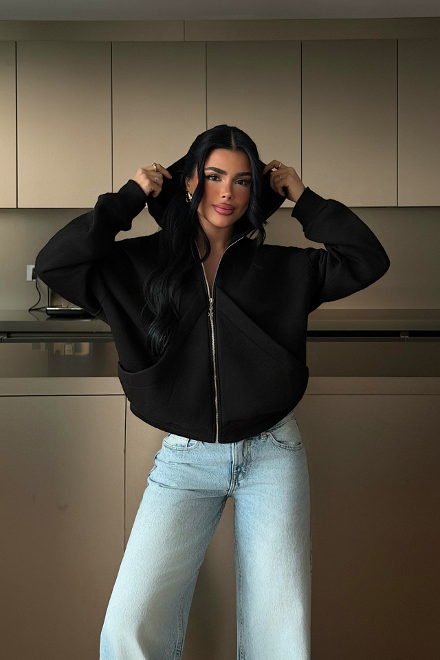 Siyah Madisyn Hırka ATE-2344
