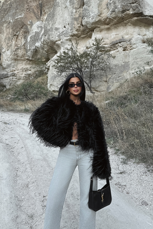 Siyah Blaise Kürk ATE-1704 - EYYO