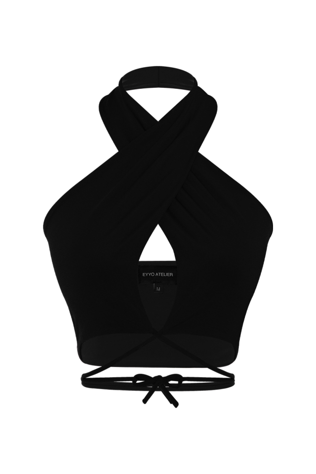 Siyah Lina Crop Top EY614 (1)