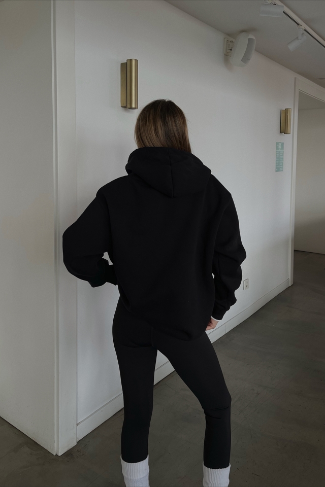 Siyah Los Angeles Baskılı Sweat ATE2502