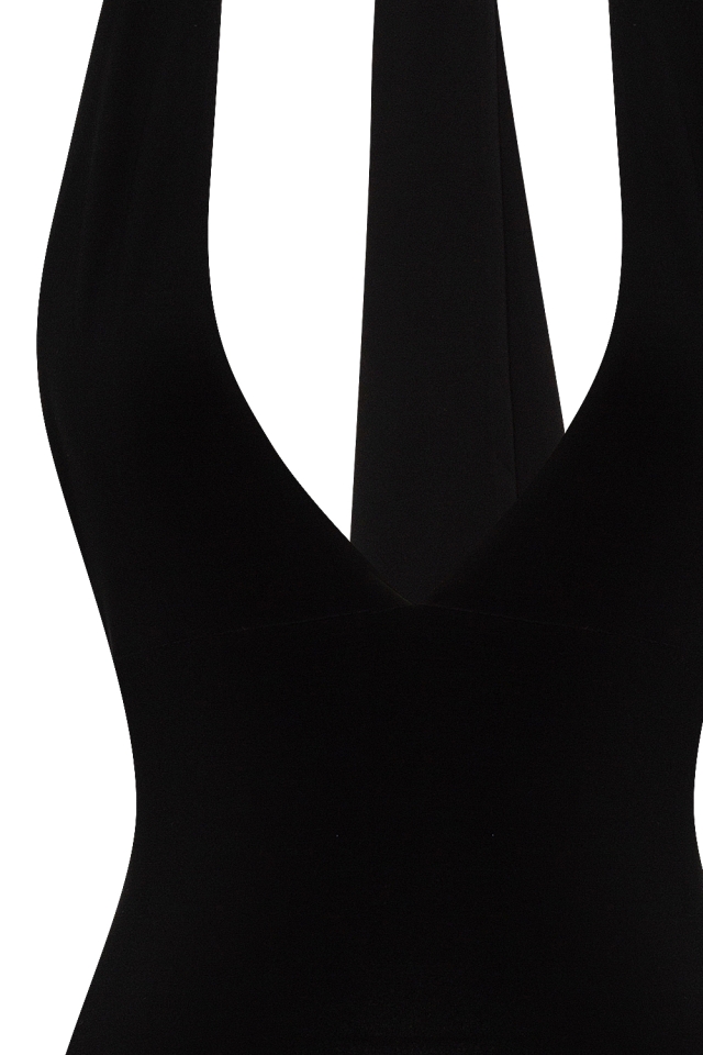 Zola Siyah Maxi Boy Yırtmaçlı Elbise TWL3