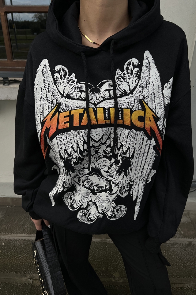 Siyah Metallica Hoodie Sweat ATE2265